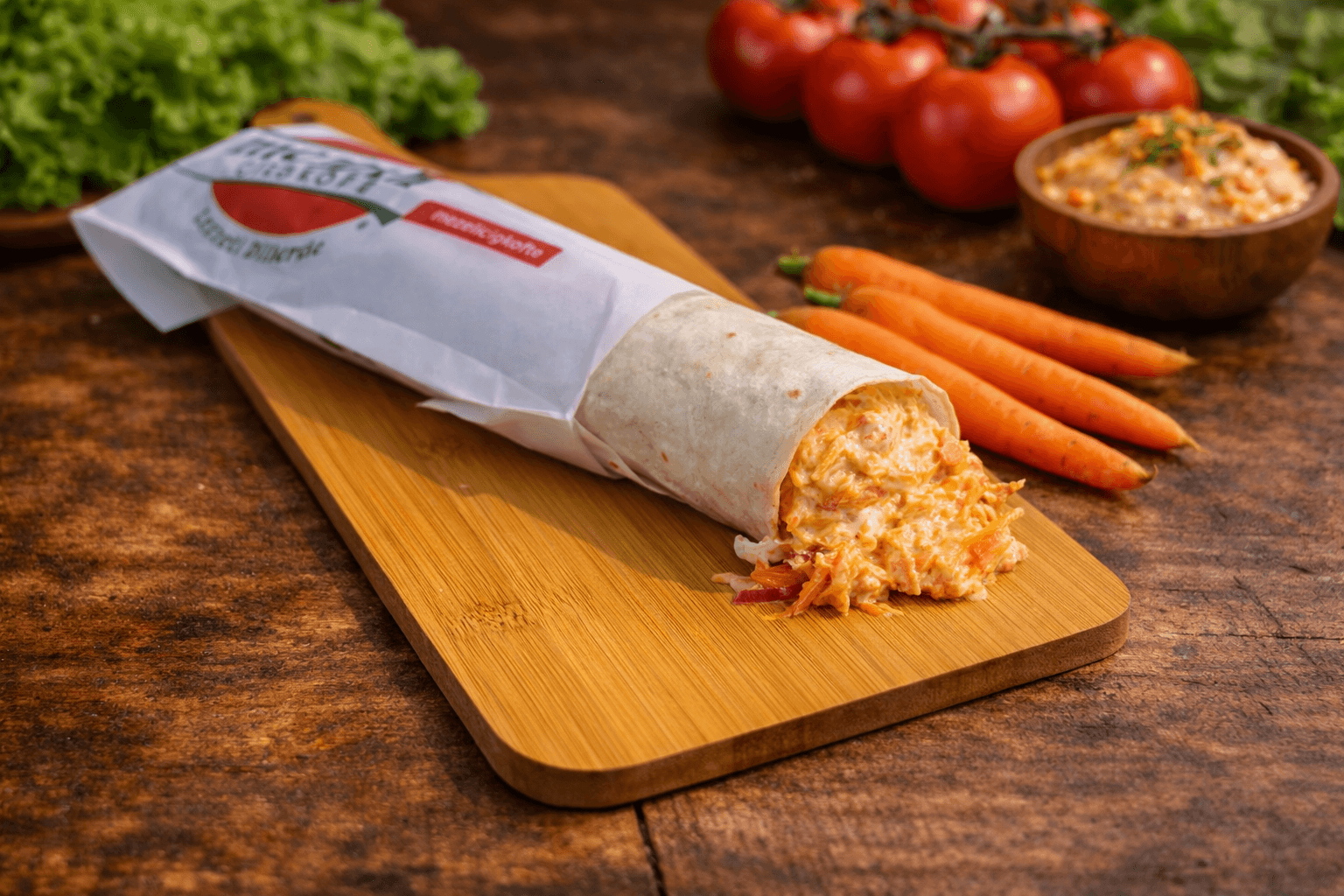 Havuç Taratorlu Çiğköfte Dürüm